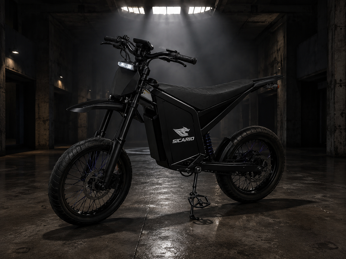 Sicario high-performance electric bike with fully functional pedals