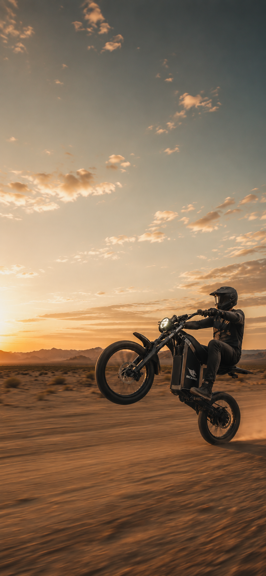 Rider on coastal highway